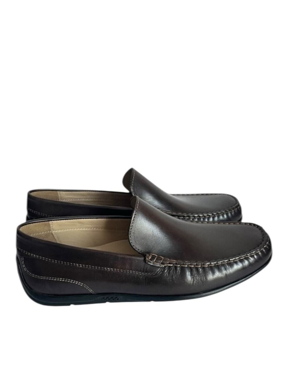 Ecco Classic Leather Moc 2.0 Driving Slip On Loafer Shoe Men Size 42 EU
